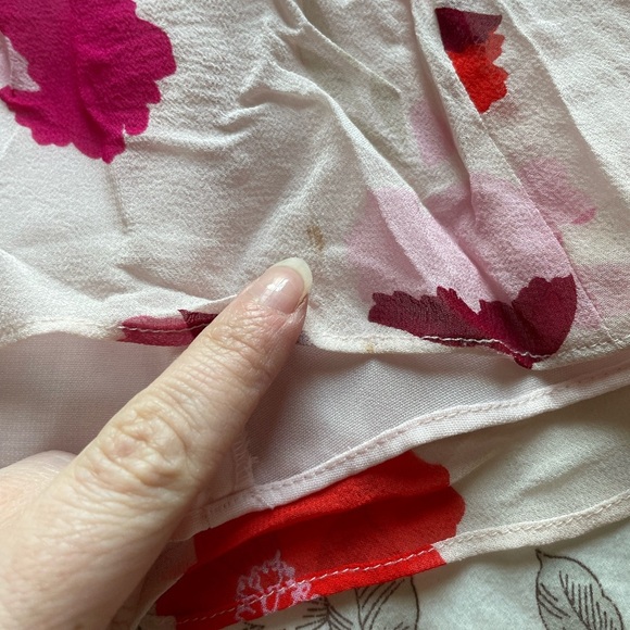 Express Y2K Silk Pink Floral Mini Slip Skirt 4 Fairy Balletcore Feminine Dainty - Picture 3 of 9